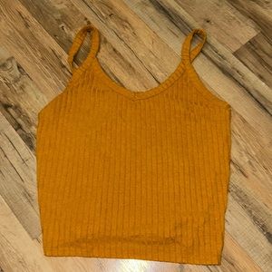 American Eagle Ribbed Cropped Tank Top